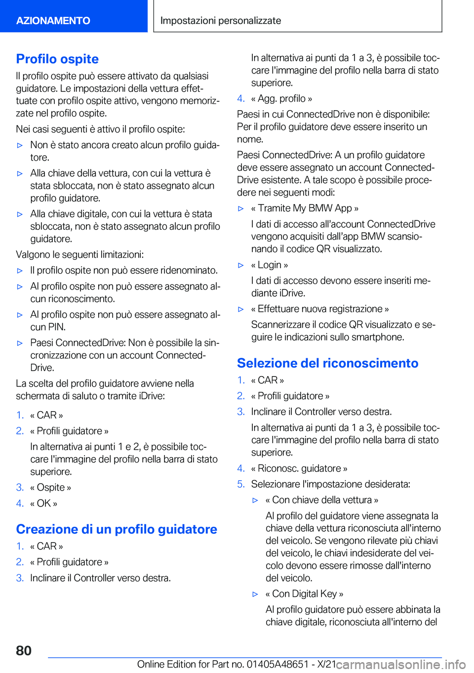 BMW 3 SERIES 2022  Libretti Di Uso E manutenzione (in Italian) �P�r�o�f�i�l�o��o�s�p�i�t�e�I�l��p�r�o�f�i�l�o��o�s�p�i�t�e��p�u�