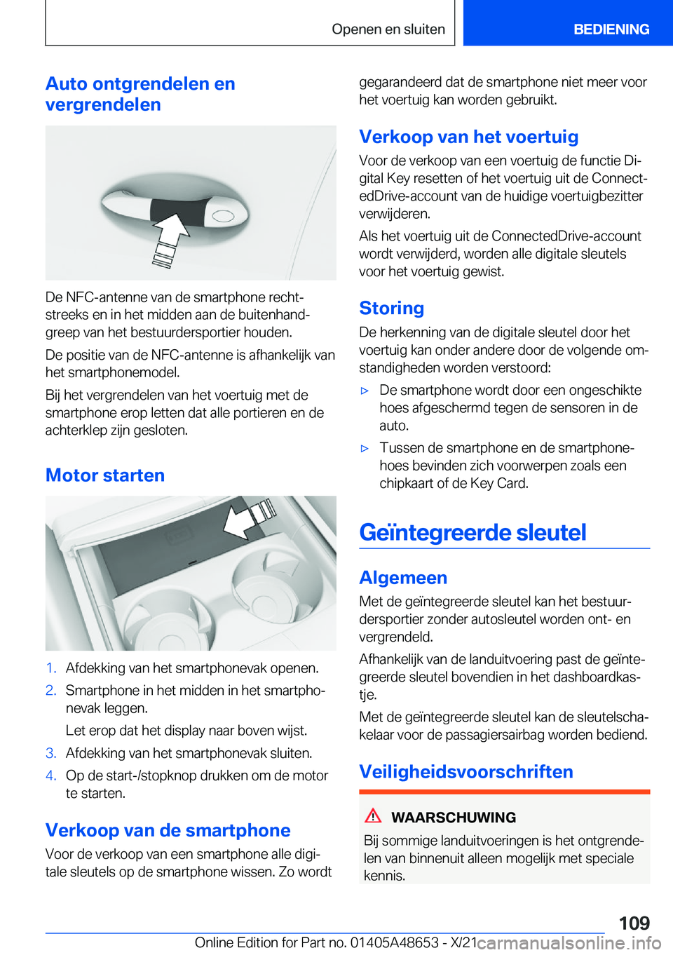 BMW 3 SERIES 2022  Instructieboekjes (in Dutch) �A�u�t�o��o�n�t�g�r�e�n�d�e�l�e�n��e�n
�v�e�r�g�r�e�n�d�e�l�e�n
�D�e��N�F�C�-�a�n�t�e�n�n�e��v�a�n��d�e��s�m�a�r�t�p�h�o�n�e��r�e�c�h�tj
�s�t�r�e�e�k�s��e�n��i�n��h�e�t��m�i�d�d�e�n��a�a�