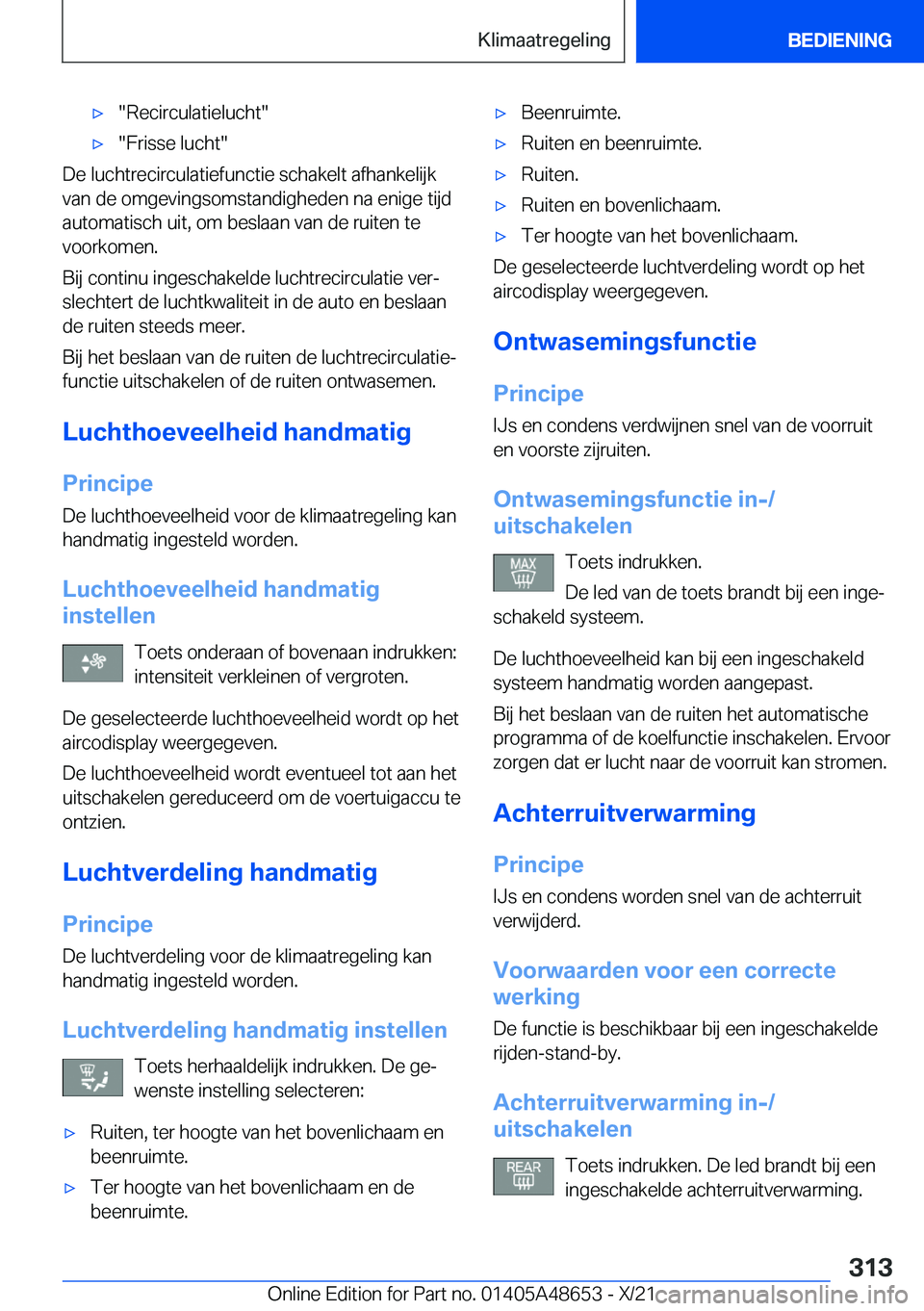 BMW 3 SERIES 2022  Instructieboekjes (in Dutch) 'x��R�e�c�i�r�c�u�l�a�t�i�e�l�u�c�h�t�'x��F�r�i�s�s�e��l�u�c�h�t�
�D�e��l�u�c�h�t�r�e�c�i�r�c�u�l�a�t�i�e�f�u�n�c�t�i�e��s�c�h�a�k�e�l�t��a�f�h�a�n�k�e�l�i�j�k�v�a�n��d�e��o�m�g�e�v�