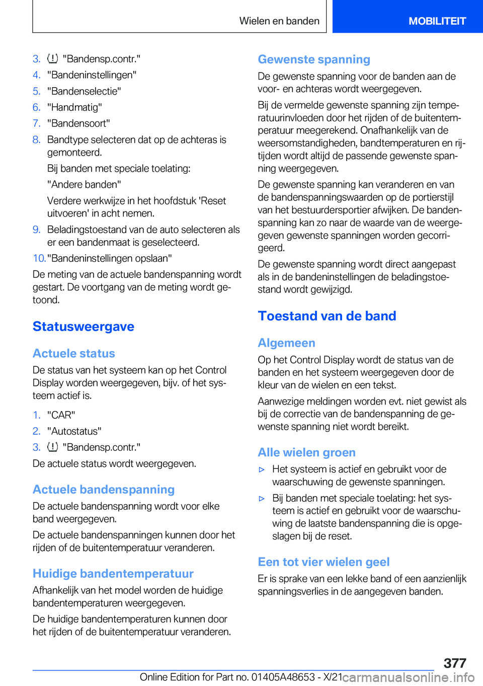 BMW 3 SERIES 2022  Instructieboekjes (in Dutch) �3�.����B�a�n�d�e�n�s�p�.�c�o�n�t�r�.��4�.��B�a�n�d�e�n�i�n�s�t�e�l�l�i�n�g�e�n��5�.��B�a�n�d�e�n�s�e�l�e�c�t�i�e��6�.��H�a�n�d�m�a�t�i�g��7�.��B�a�n�d�e�n�s�o�o�r�t��8�.�B�a�n�d�t�y�p�e�