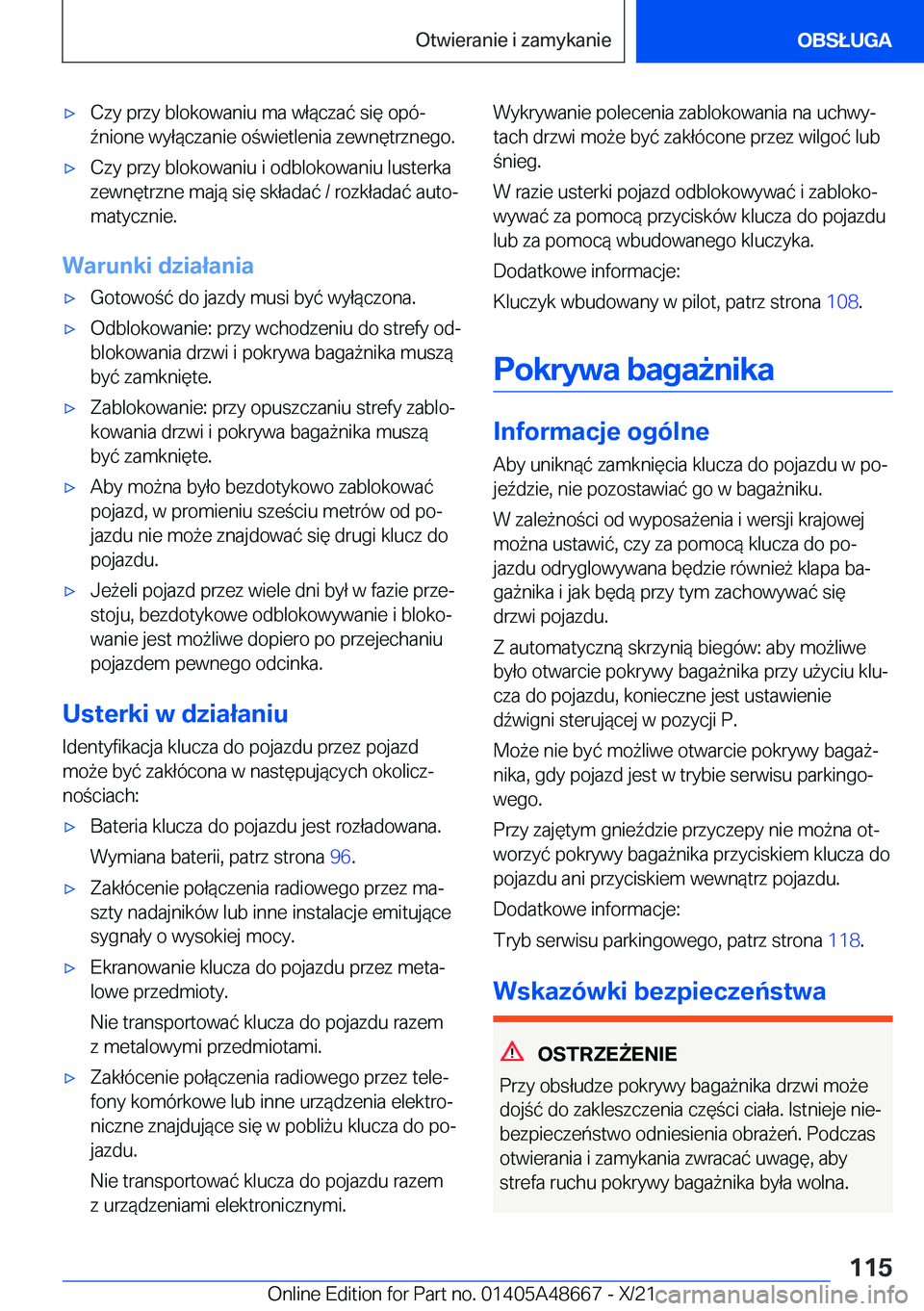 BMW 3 SERIES 2022  Instrukcja obsługi (in Polish) 'x�C�z�y��p�r�z�y��b�l�o�k�o�w�a�n�i�u��m�a��w�ł�