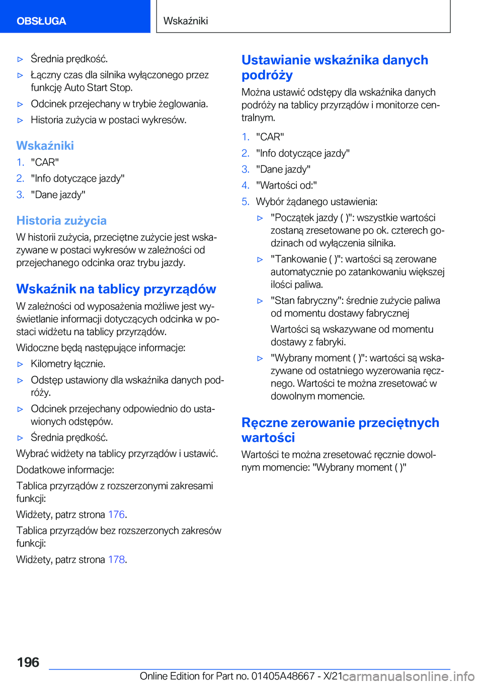 BMW 3 SERIES 2022  Instrukcja obsługi (in Polish) 'x�r�e�d�n�i�a��p�r�