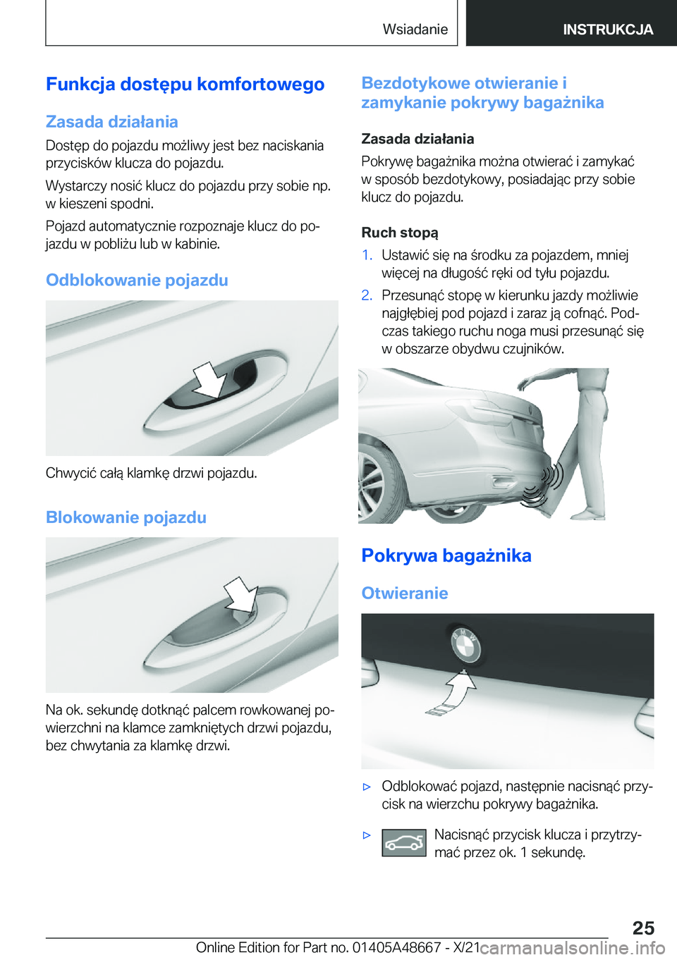 BMW 3 SERIES 2022  Instrukcja obsługi (in Polish) �F�u�n�k�c�j�a��d�o�s�t�