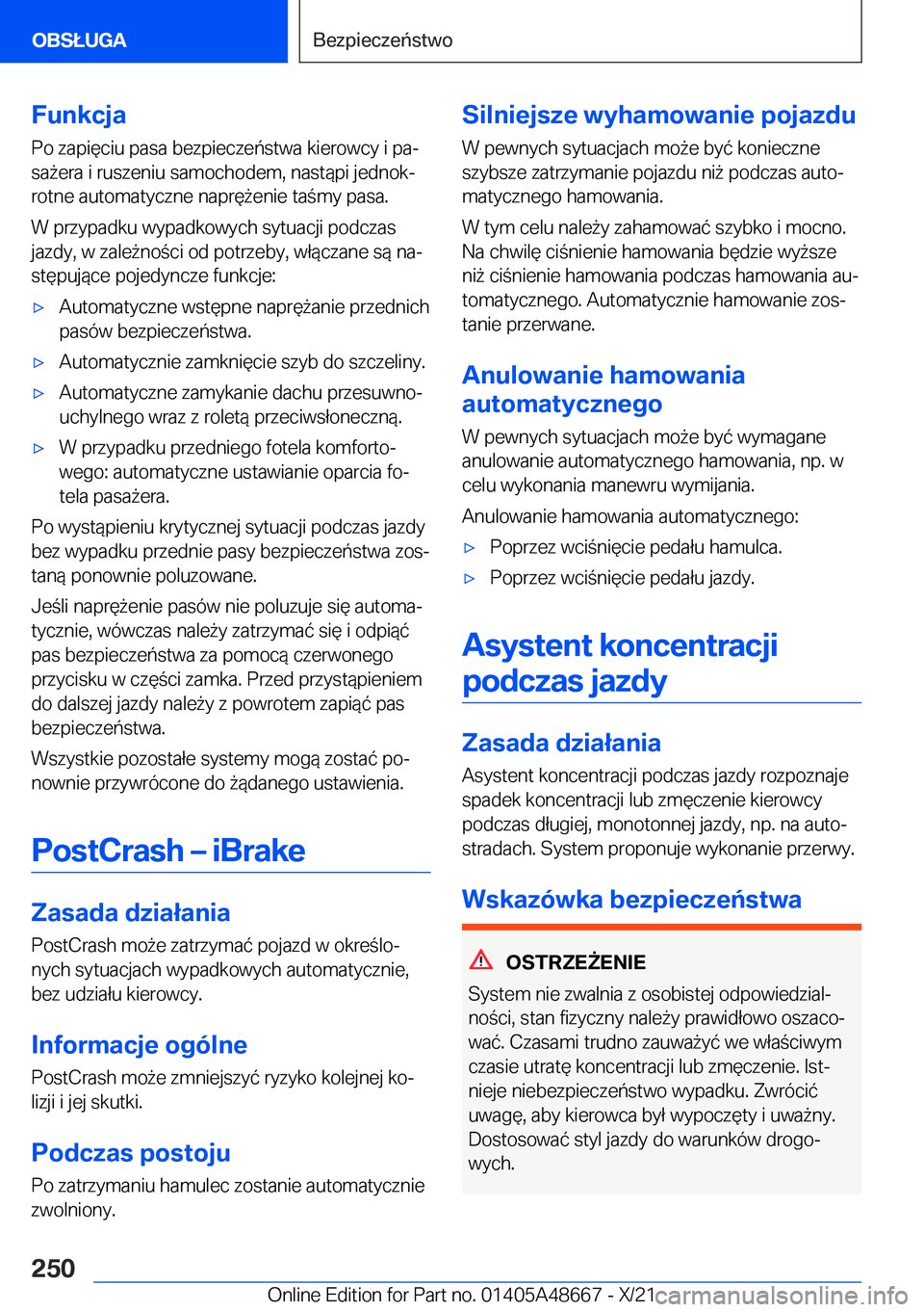 BMW 3 SERIES 2022  Instrukcja obsługi (in Polish) �F�u�n�k�c�j�a�P�o��z�a�p�i�