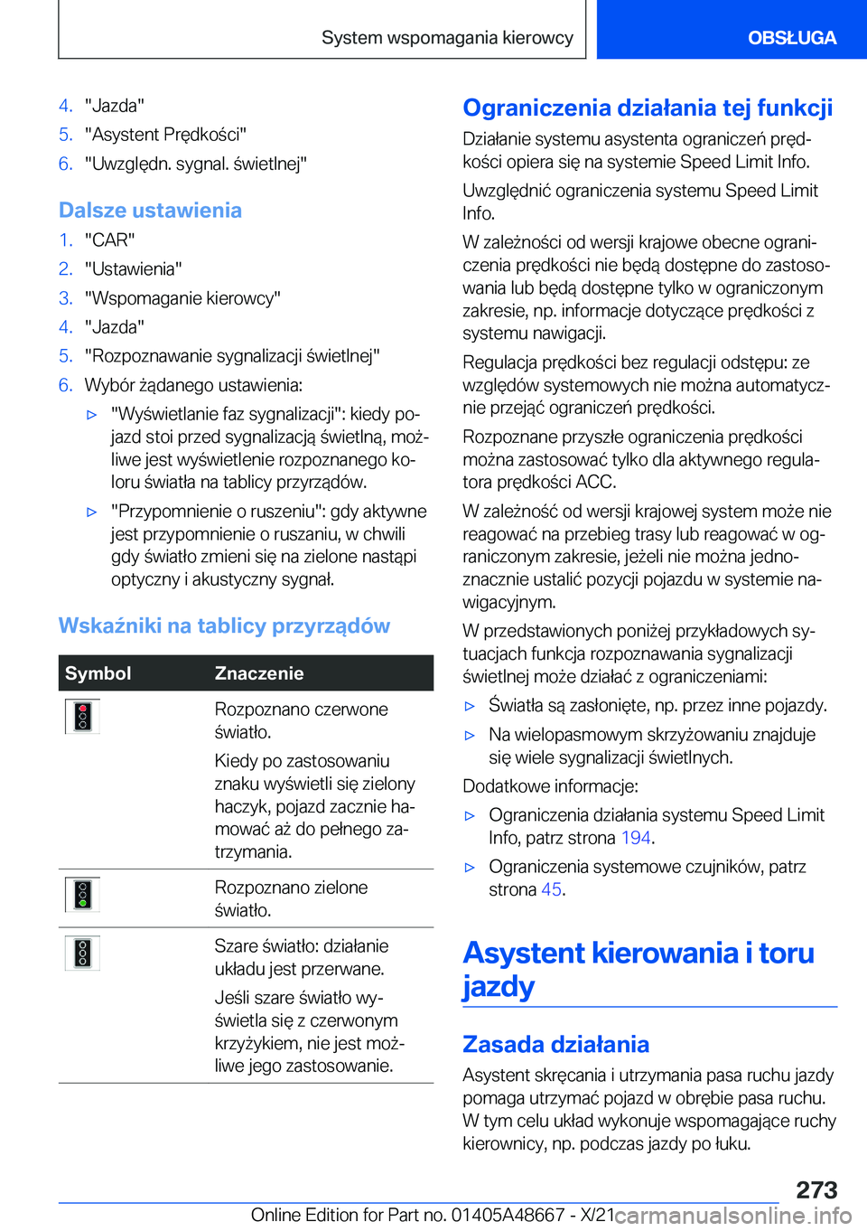 BMW 3 SERIES 2022  Instrukcja obsługi (in Polish) �4�.��J�a�z�d�a��5�.��A�s�y�s�t�e�n�t��P�r�