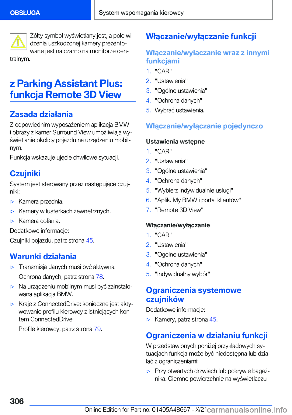BMW 3 SERIES 2022  Instrukcja obsługi (in Polish) 8�