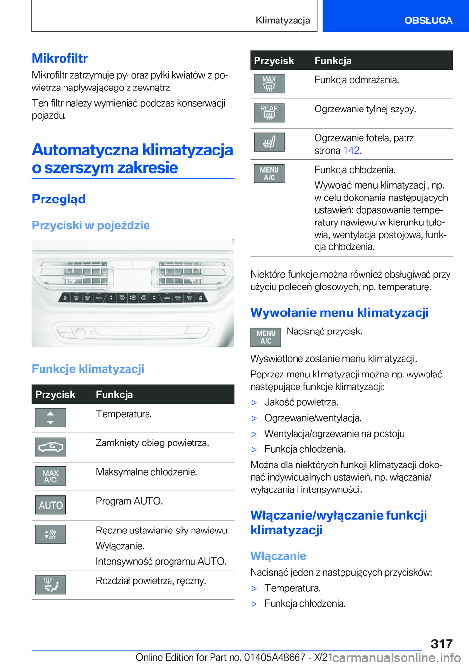 BMW 3 SERIES 2022  Instrukcja obsługi (in Polish) �M�i�k�r�o�f�i�l�t�r�M�i�k�r�o�f�i�l�t�r��z�a�t�r�z�y�m�u�j�e��p�y�ł��o�r�a�z��p�y�ł�k�i��k�w�i�a�t�