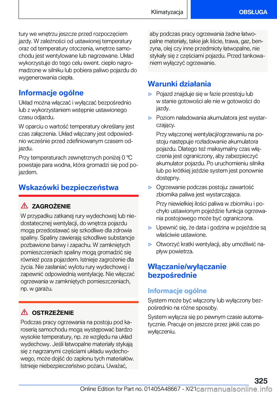BMW 3 SERIES 2022  Instrukcja obsługi (in Polish) �t�u�r�y��w�e��w�n�
