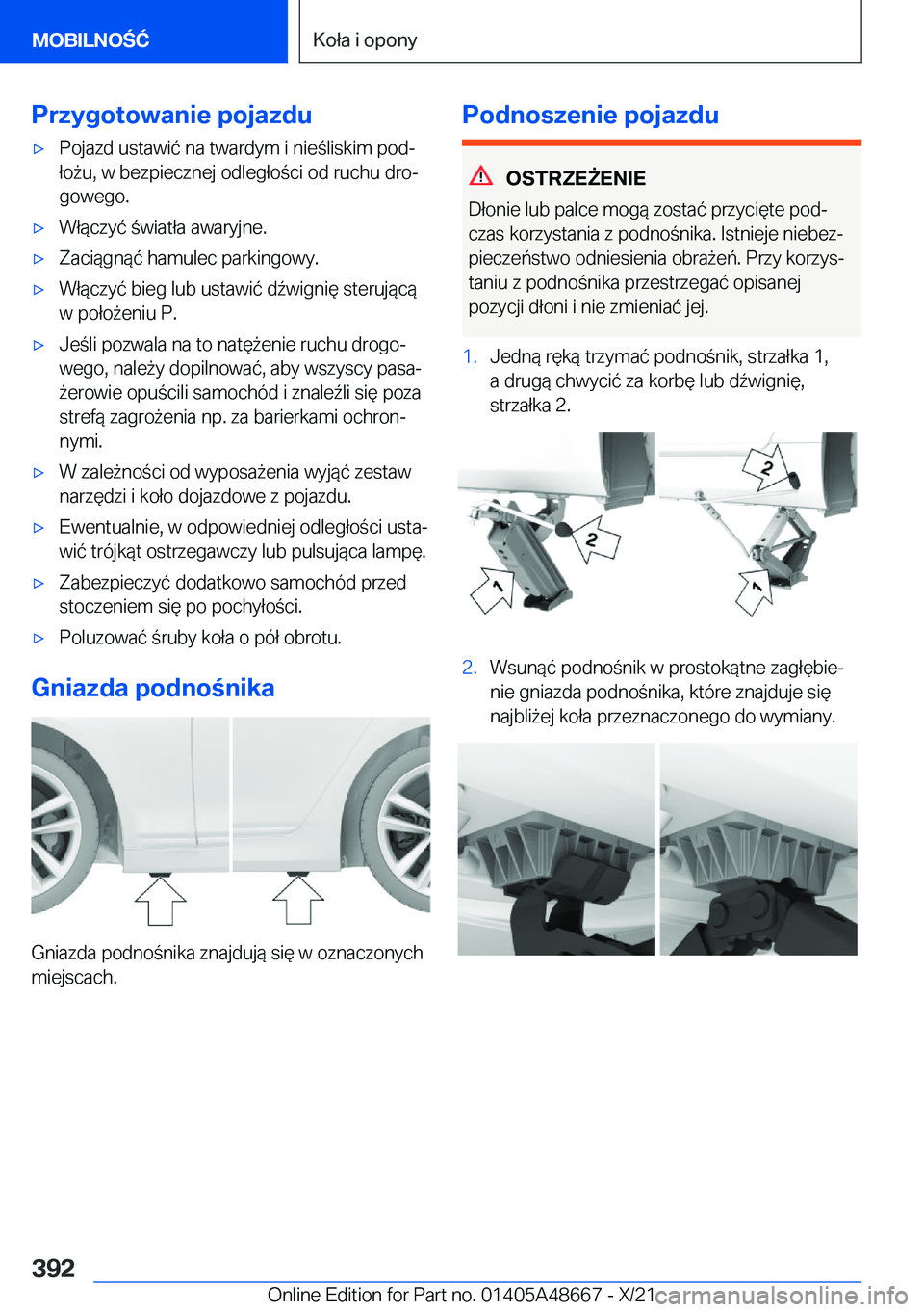BMW 3 SERIES 2022  Instrukcja obsługi (in Polish) �P�r�z�y�g�o�t�o�w�a�n�i�e��p�o�j�a�z�d�u'x�P�o�j�a�z�d��u�s�t�a�w�i�