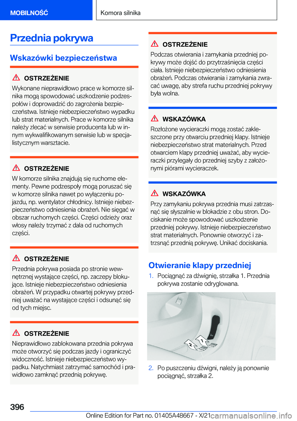 BMW 3 SERIES 2022  Instrukcja obsługi (in Polish) �P�r�z�e�d�n�i�a��p�o�k�r�y�w�a
�W�s�k�a�z�