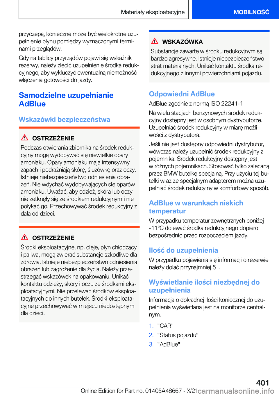 BMW 3 SERIES 2022  Instrukcja obsługi (in Polish) �p�r�z�y�c�z�e�p�