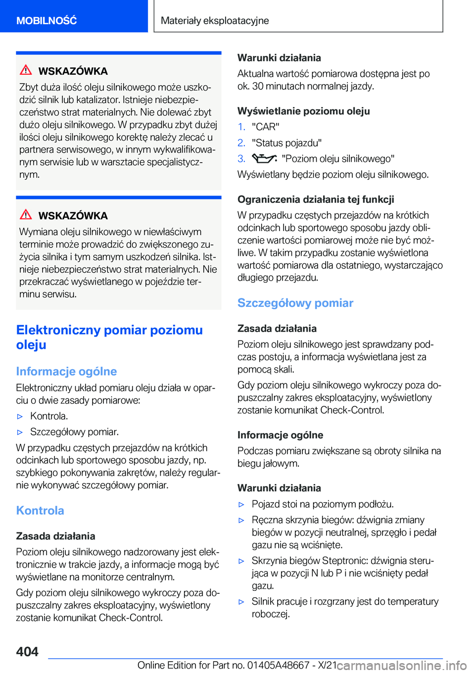 BMW 3 SERIES 2022  Instrukcja obsługi (in Polish) �W�S�K�A�Z�