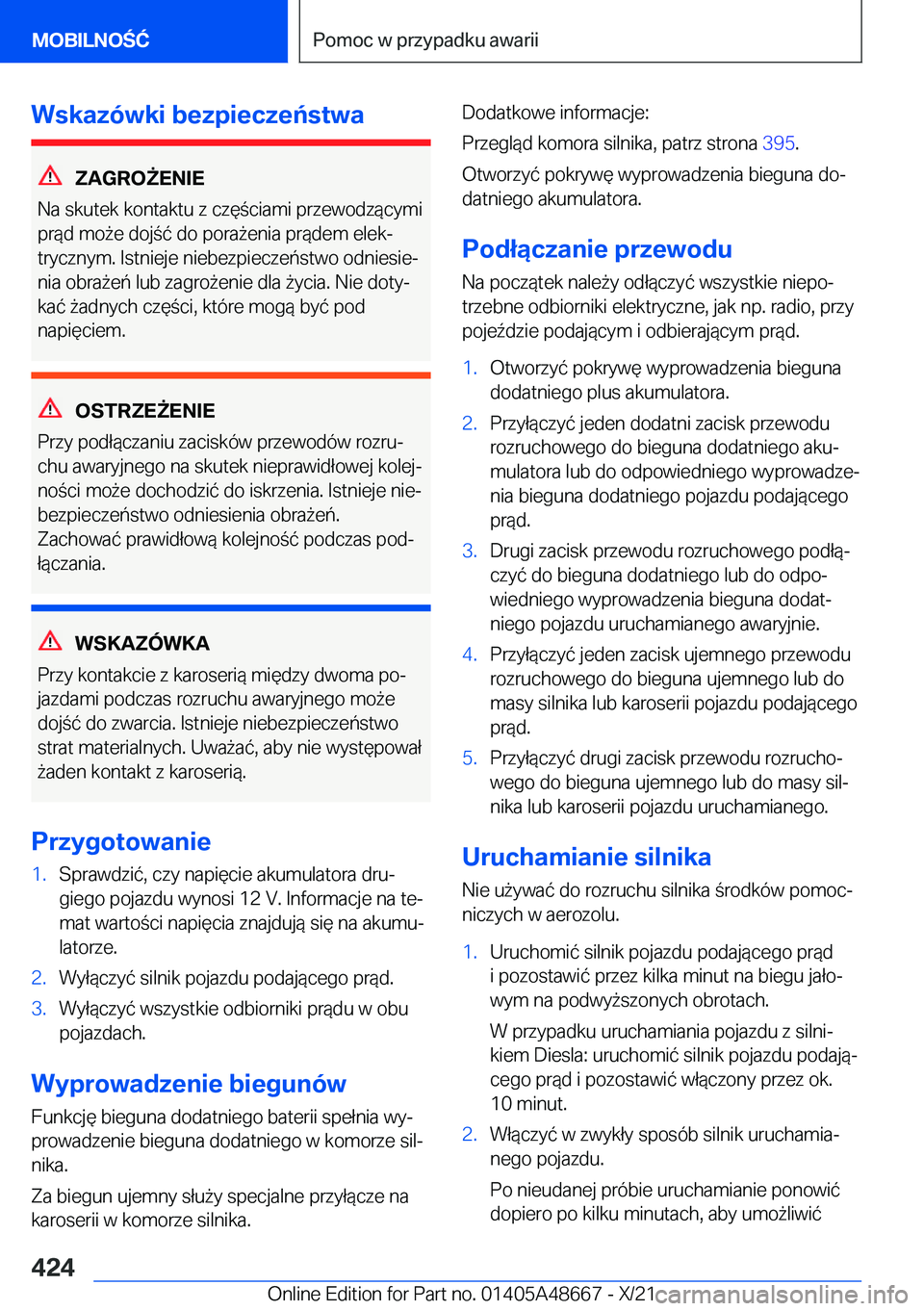 BMW 3 SERIES 2022  Instrukcja obsługi (in Polish) �W�s�k�a�z�