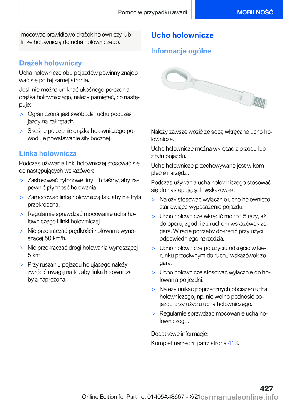 BMW 3 SERIES 2022  Instrukcja obsługi (in Polish) �m�o�c�o�w�a�