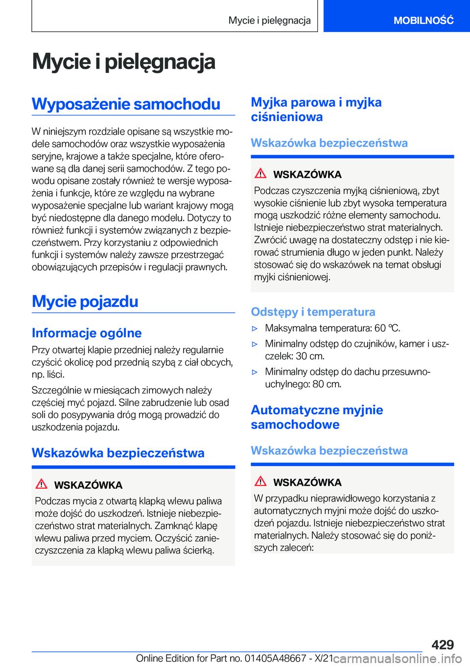 BMW 3 SERIES 2022  Instrukcja obsługi (in Polish) �M�y�c�i�e��i��p�i�e�l�