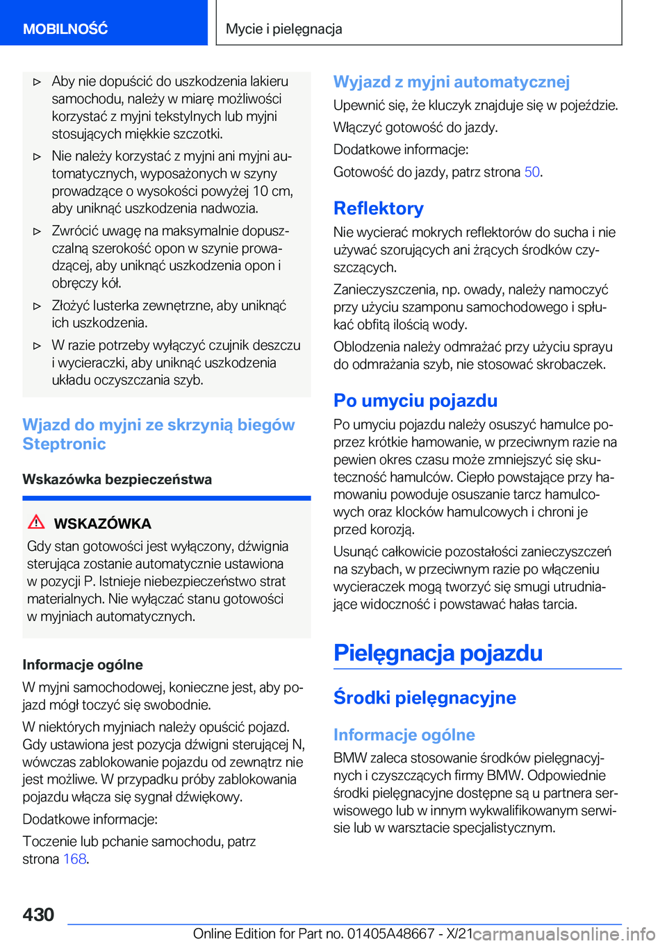 BMW 3 SERIES 2022  Instrukcja obsługi (in Polish) 'x�A�b�y��n�i�e��d�o�p�u�c�i�