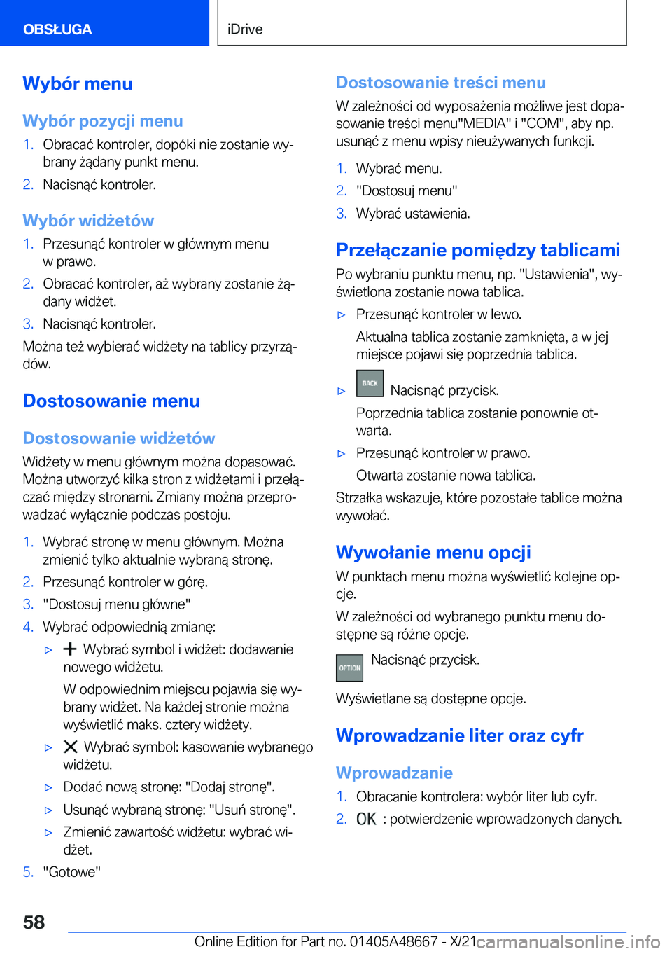 BMW 3 SERIES 2022  Instrukcja obsługi (in Polish) �W�y�b�