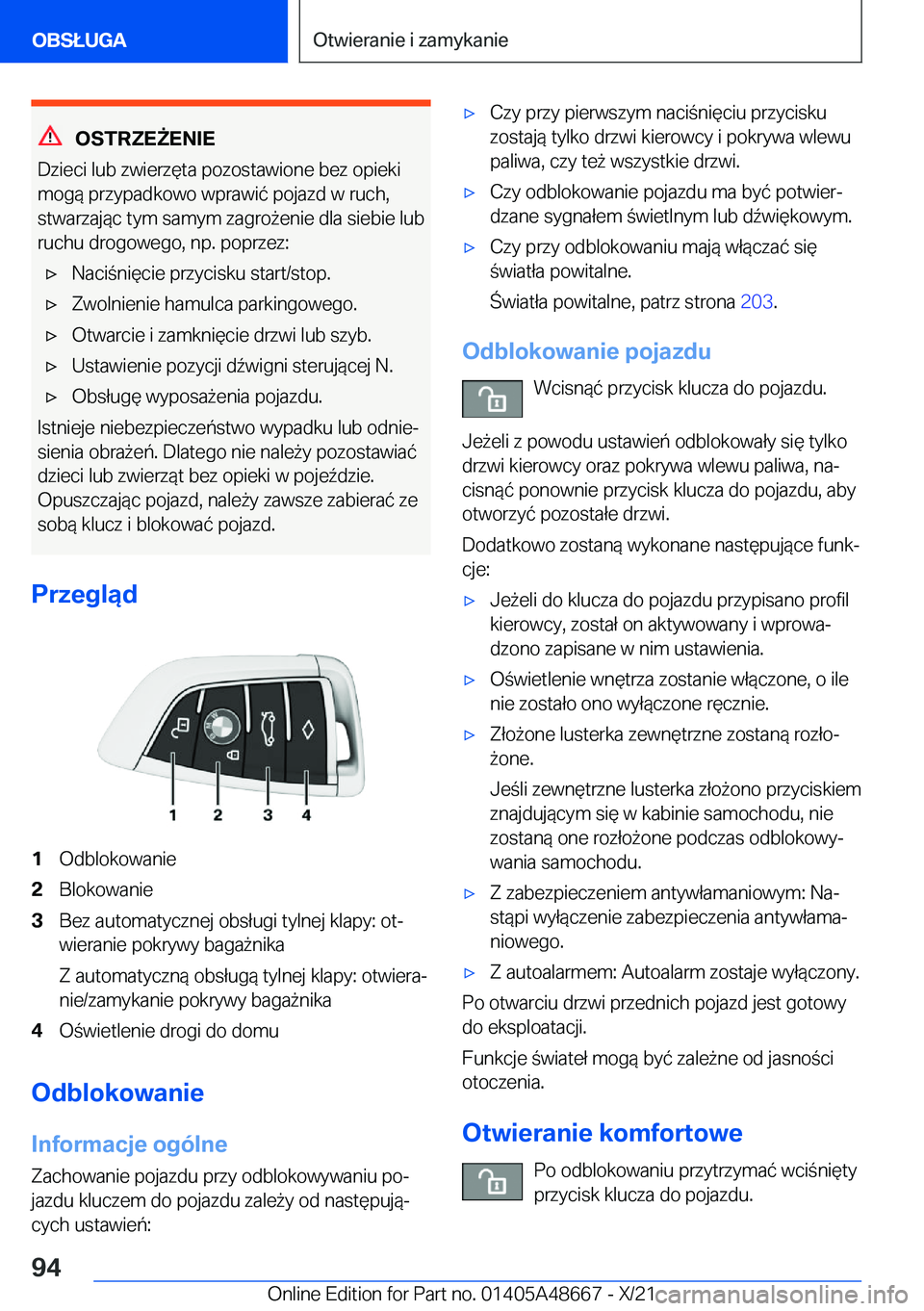BMW 3 SERIES 2022  Instrukcja obsługi (in Polish) �O�S�T�R�Z�E8�E�N�I�E
�D�z�i�e�c�i��l�u�b��z�w�i�e�r�z�