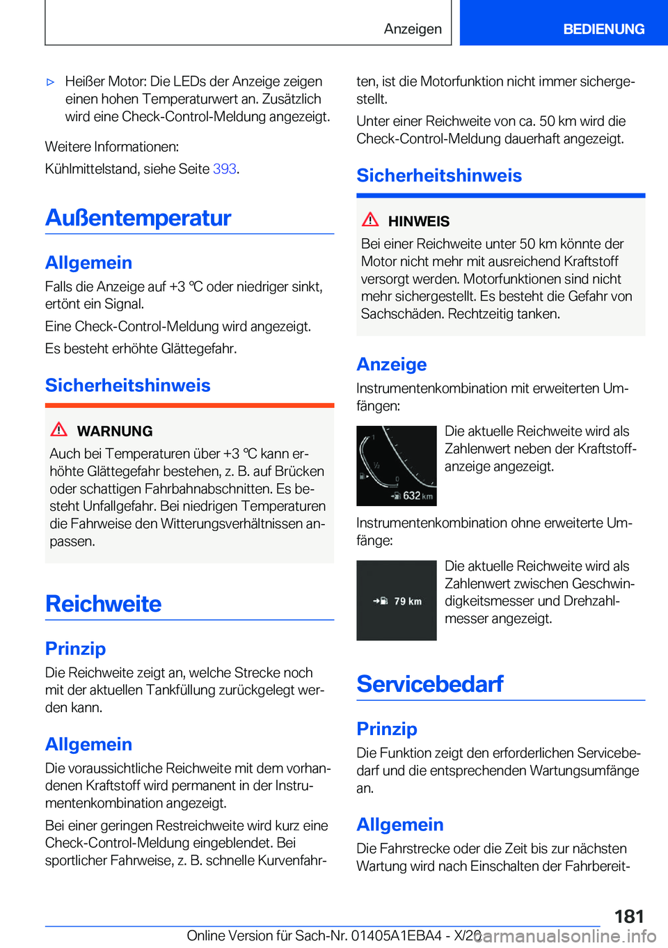 BMW 3 SERIES 2021  Betriebsanleitungen (in German) x�H�e�i�