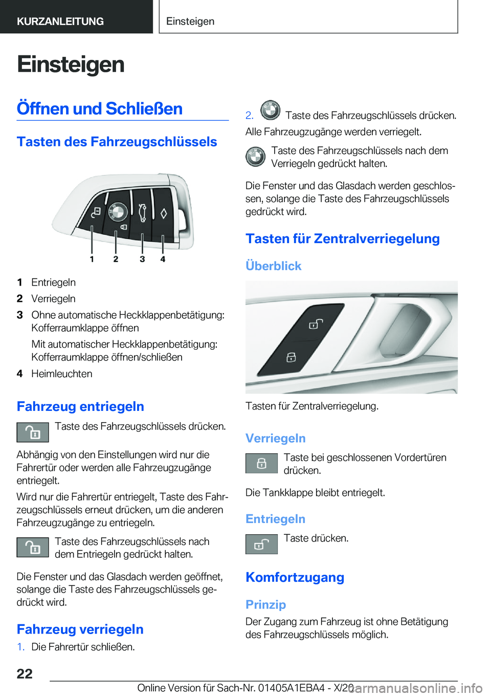 BMW 3 SERIES 2021  Betriebsanleitungen (in German) �E�i�n�s�t�e�i�g�e�n�