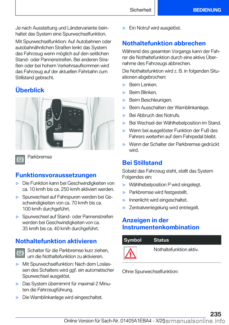 BMW 3 SERIES 2021  Betriebsanleitungen (in German) �J�e��n�a�c�h��A�u�s�s�t�a�t�t�u�n�g��u�n�d��L�
