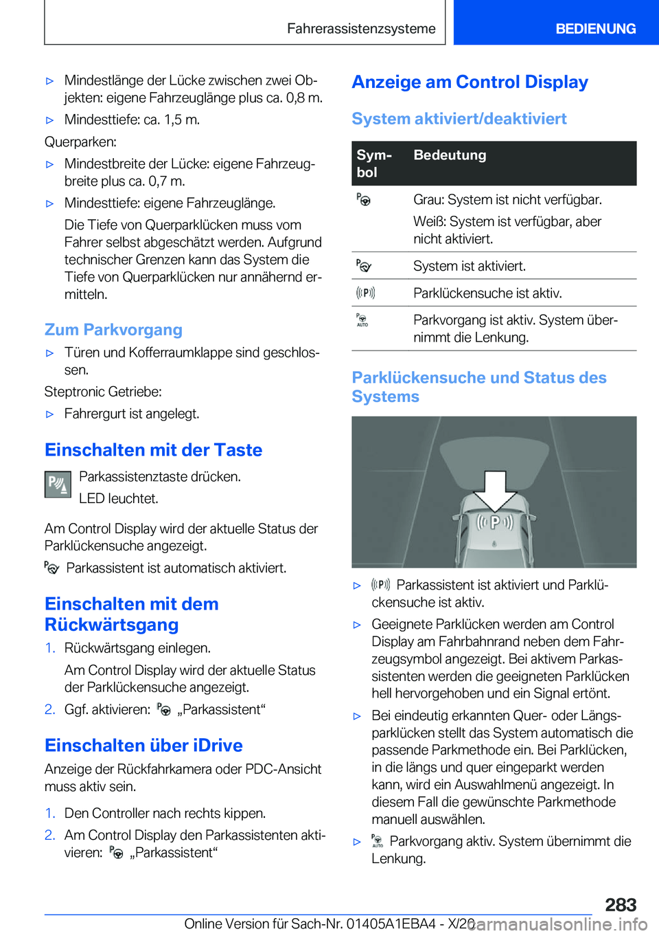 BMW 3 SERIES 2021  Betriebsanleitungen (in German) x�M�i�n�d�e�s�t�l�