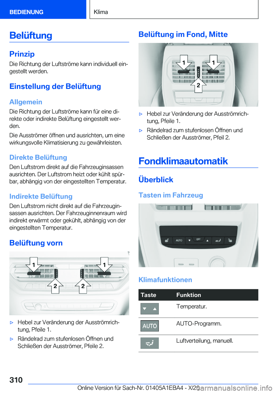 BMW 3 SERIES 2021  Betriebsanleitungen (in German) �B�e�l�