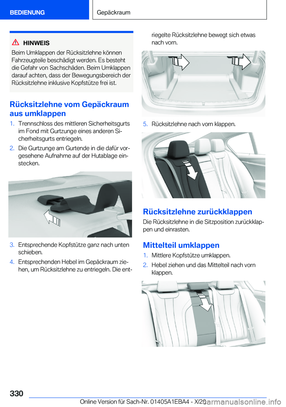 BMW 3 SERIES 2021  Betriebsanleitungen (in German) �H�I�N�W�E�I�S
�B�e�i�m��U�m�k�l�a�p�p�e�n��d�e�r��R�