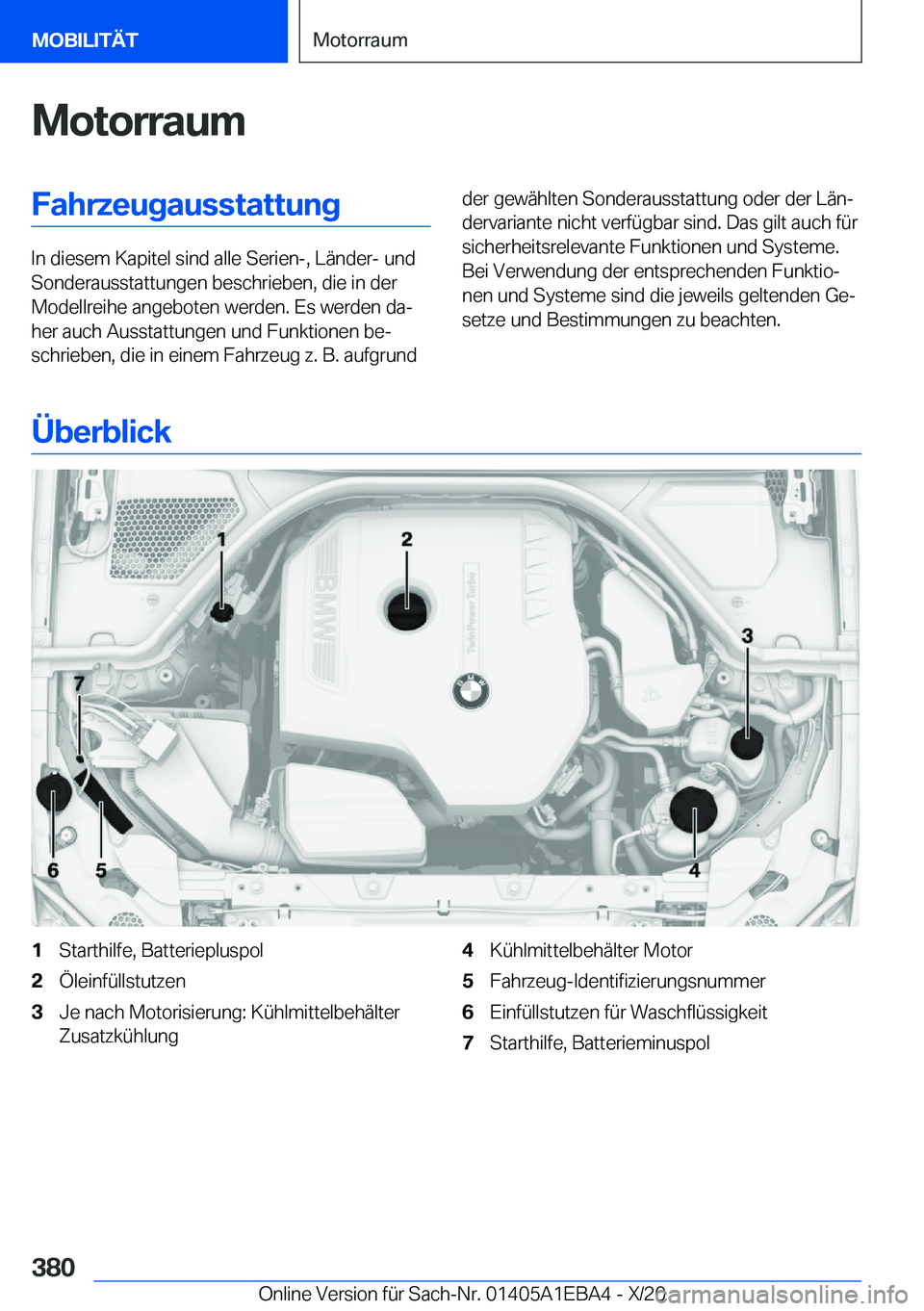 BMW 3 SERIES 2021  Betriebsanleitungen (in German) �M�o�t�o�r�r�a�u�m�F�a�h�r�z�e�u�g�a�u�s�s�t�a�t�t�u�n�g
�I�n��d�i�e�s�e�m��K�a�p�i�t�e�l��s�i�n�d��a�l�l�e��S�e�r�i�e�n�-�,��L�