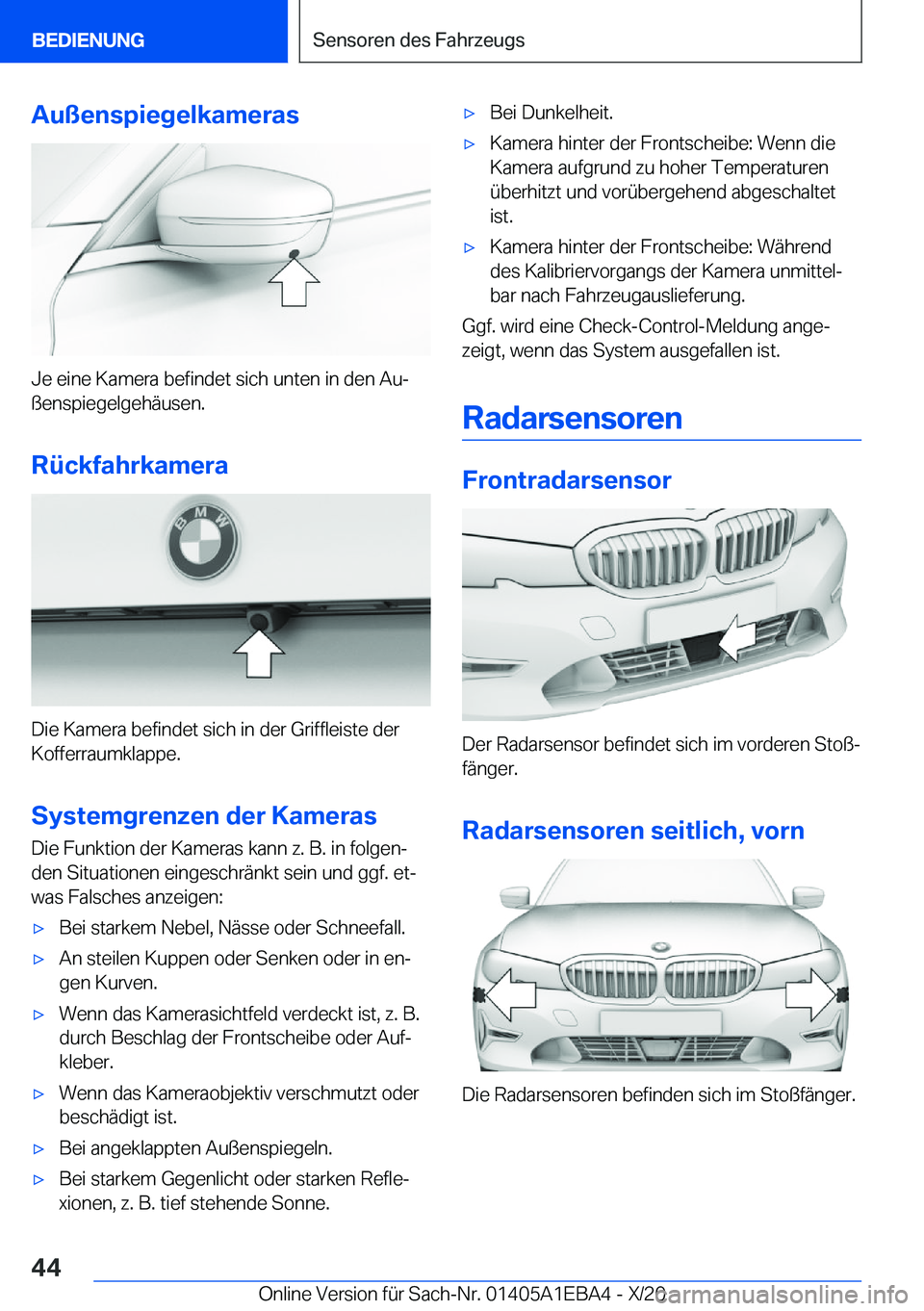 BMW 3 SERIES 2021  Betriebsanleitungen (in German) �A�u�