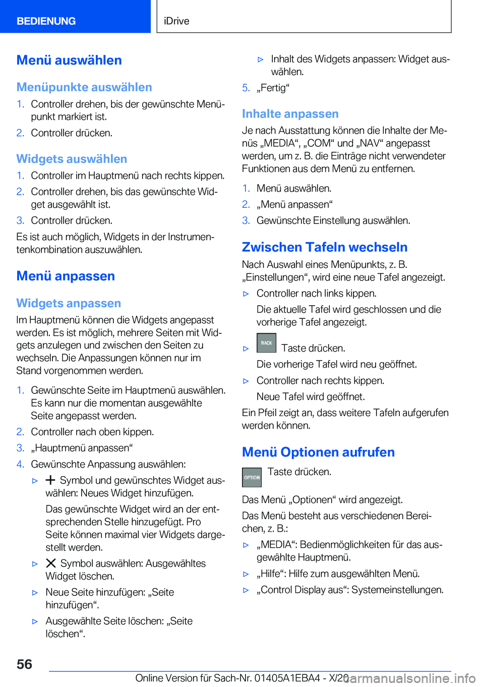 BMW 3 SERIES 2021  Betriebsanleitungen (in German) �M�e�n�