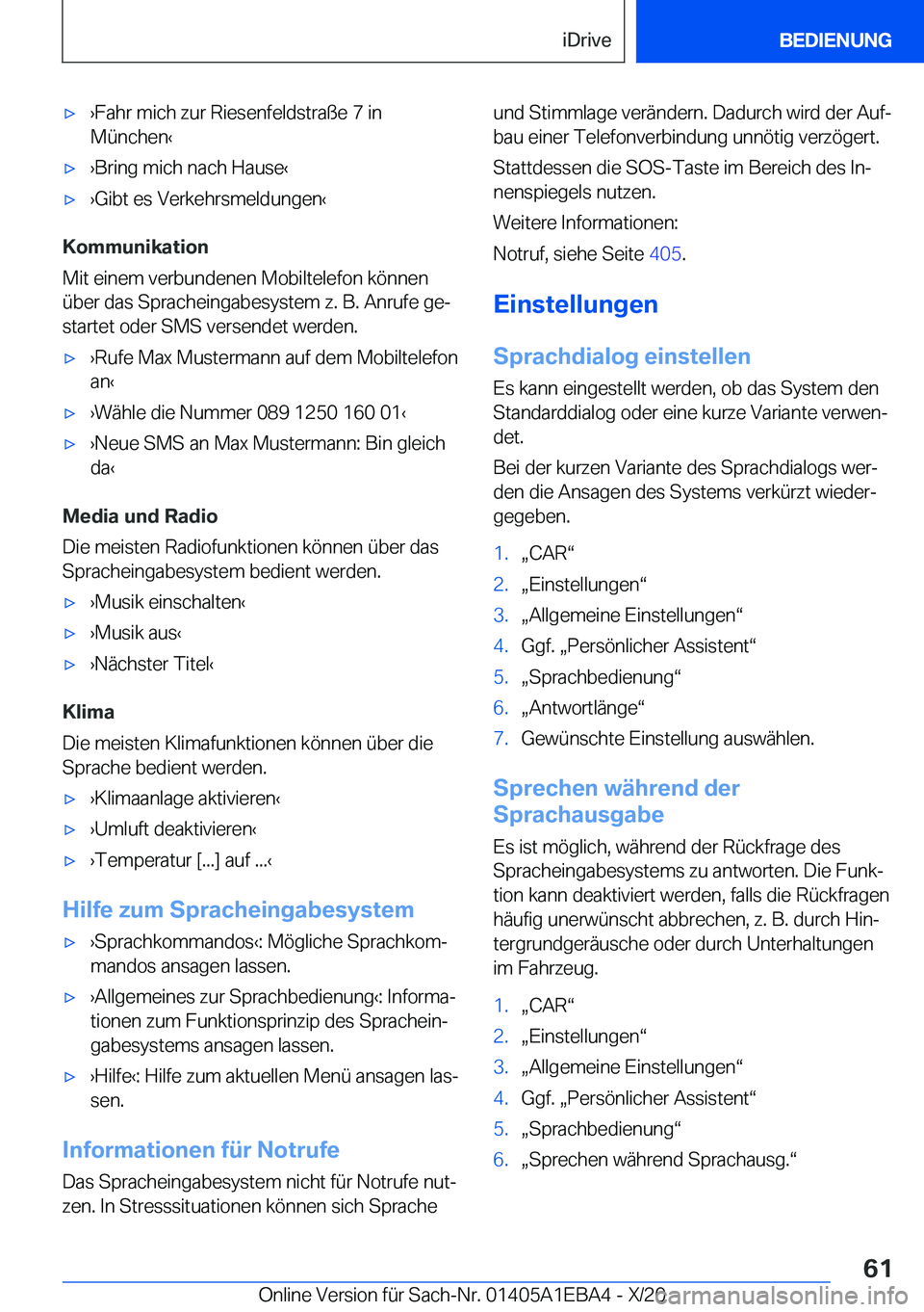 BMW 3 SERIES 2021  Betriebsanleitungen (in German) x