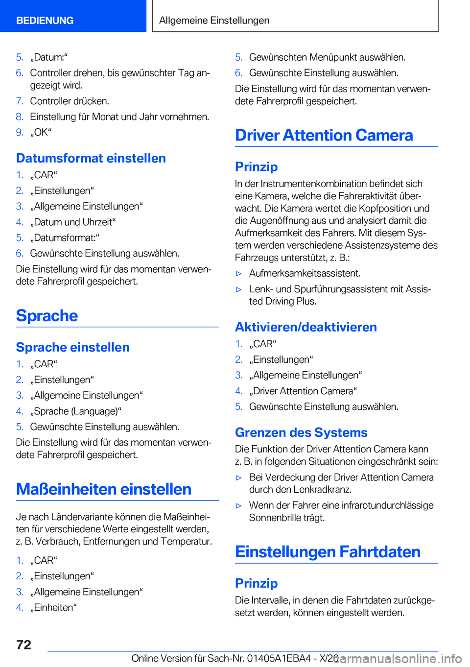 BMW 3 SERIES 2021  Betriebsanleitungen (in German) �5�.x�D�a�t�u�m�:v�6�.�C�o�n�t�r�o�l�l�e�r��d�r�e�h�e�n�,��b�i�s��g�e�w�