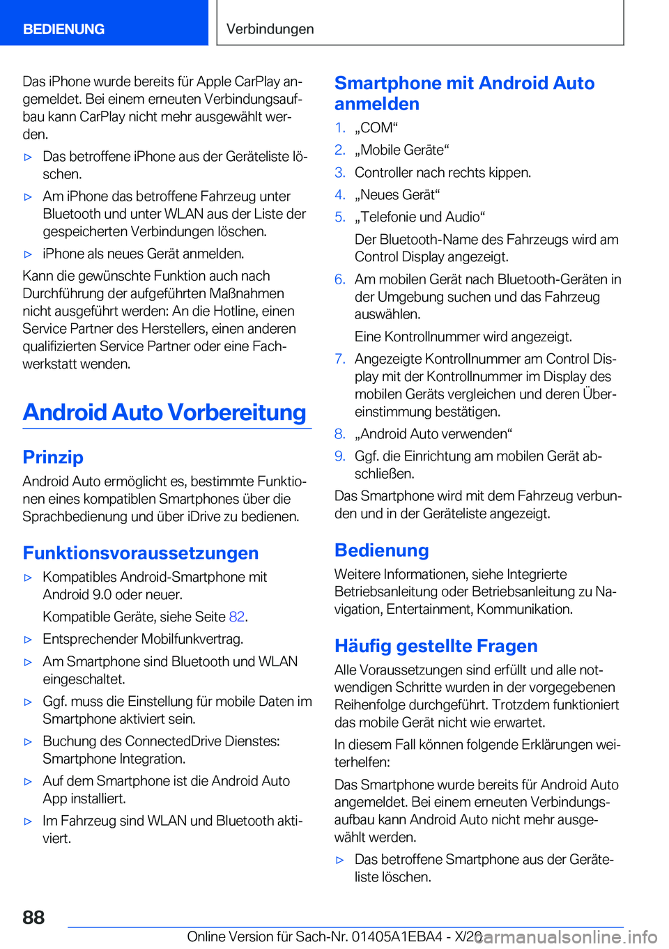 BMW 3 SERIES 2021  Betriebsanleitungen (in German) �D�a�s��i�P�h�o�n�e��w�u�r�d�e��b�e�r�e�i�t�s��f�