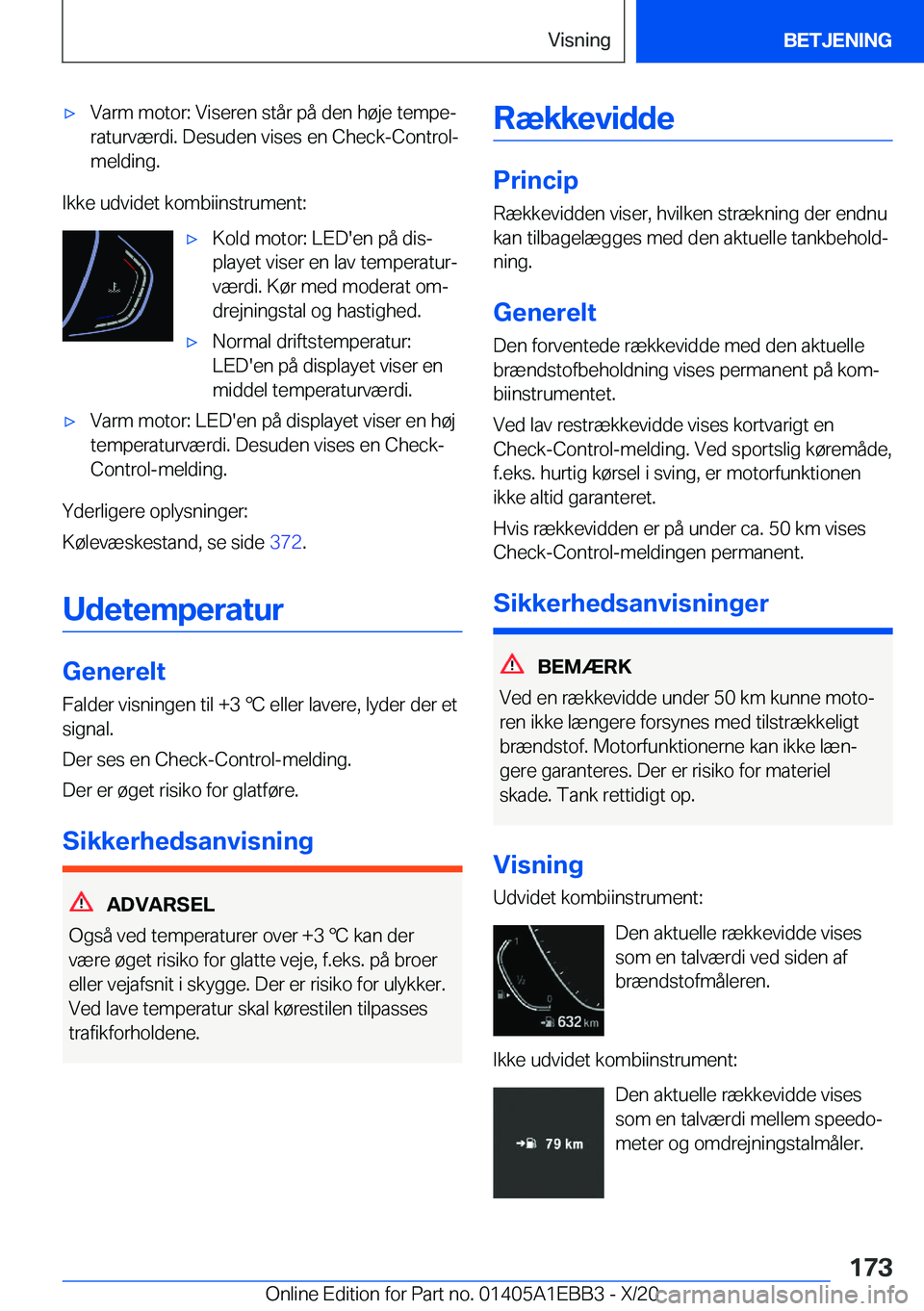 BMW 3 SERIES 2021  InstruktionsbØger (in Danish) 'x�V�a�r�m��m�o�t�o�r�:��V�i�s�e�r�e�n��s�t�å�r��p�å��d�e�n��h�