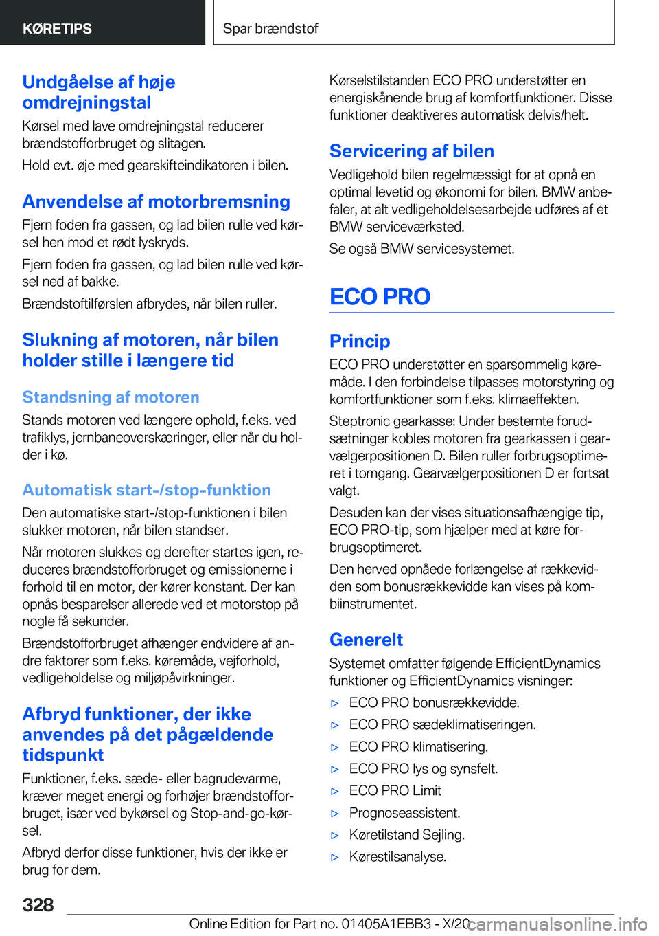 BMW 3 SERIES 2021  InstruktionsbØger (in Danish) �U�n�d�g�å�e�l�s�e��a�f��h�
