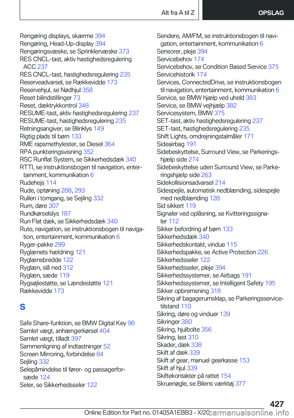 BMW 3 SERIES 2021  InstruktionsbØger (in Danish) �R�e�n�g�