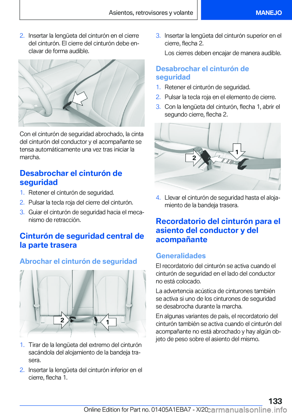 BMW 3 SERIES 2021  Manuales de Empleo (in Spanish) �2�.�I�n�s�e�r�t�a�r��l�a��l�e�n�g�
