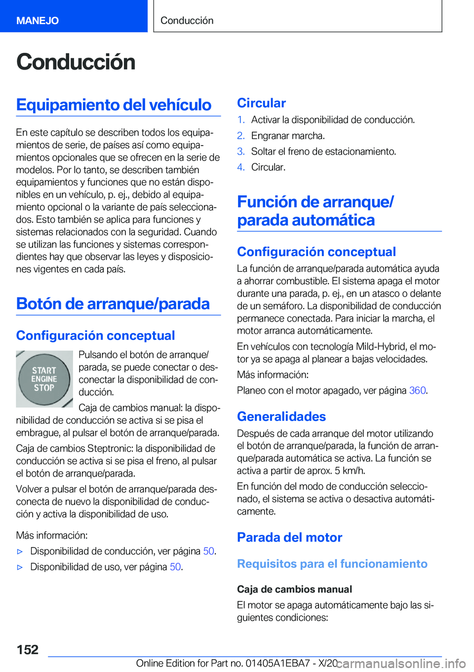 BMW 3 SERIES 2021  Manuales de Empleo (in Spanish) �C�o�n�d�u�c�c�i�