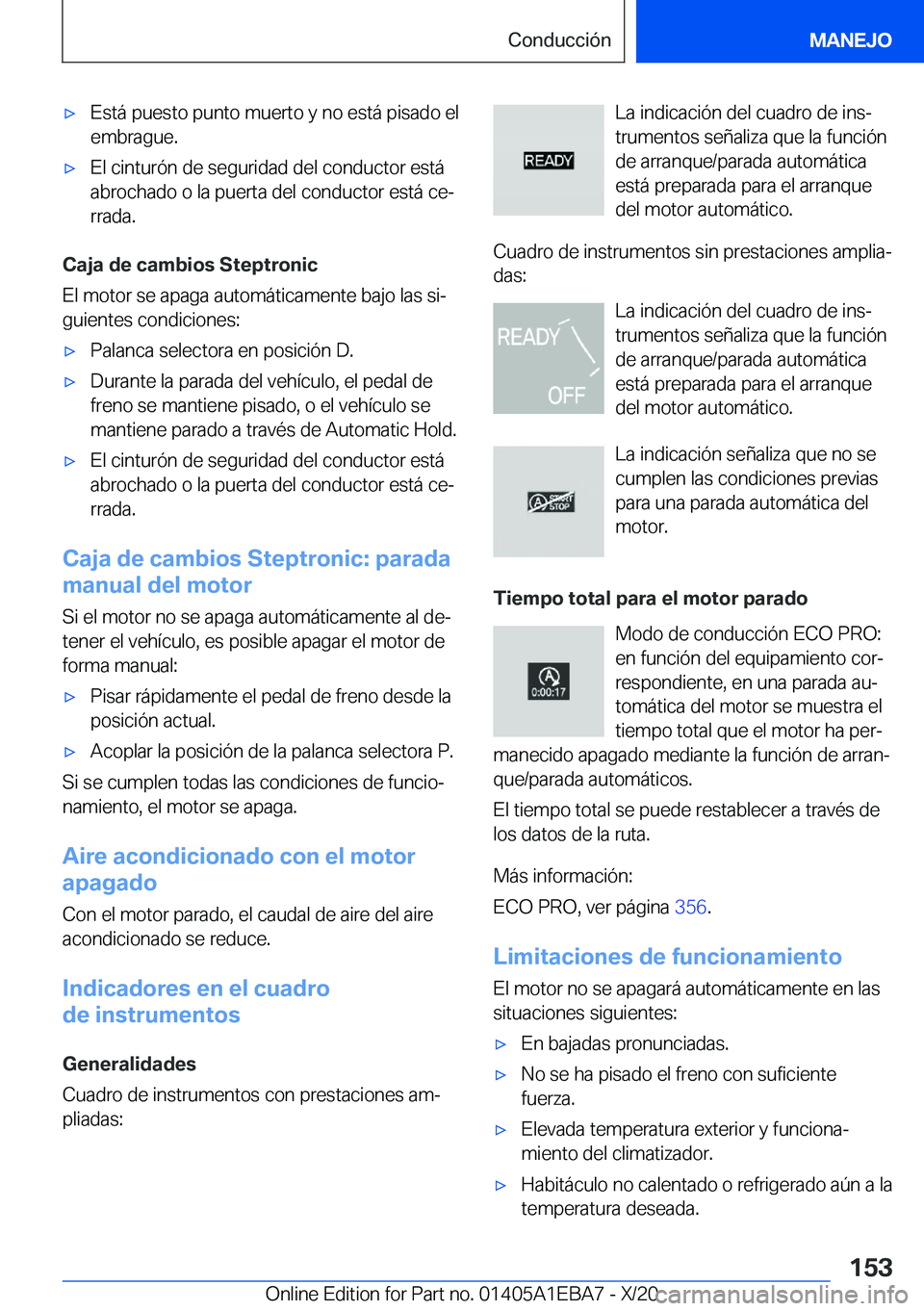 BMW 3 SERIES 2021  Manuales de Empleo (in Spanish) x�E�s�t�