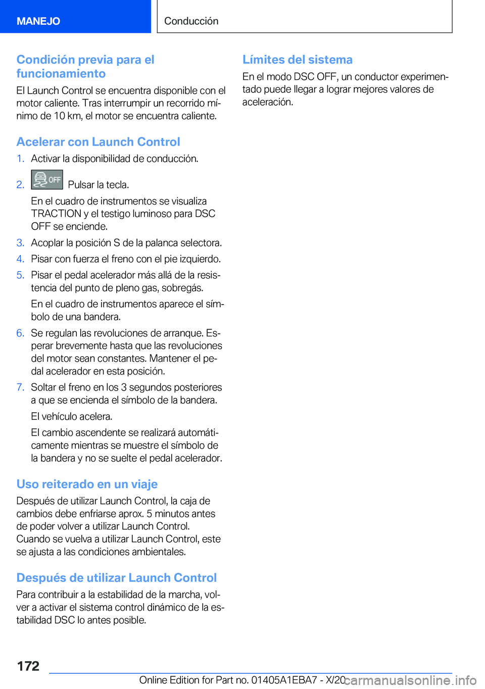 BMW 3 SERIES 2021  Manuales de Empleo (in Spanish) �C�o�n�d�i�c�i�