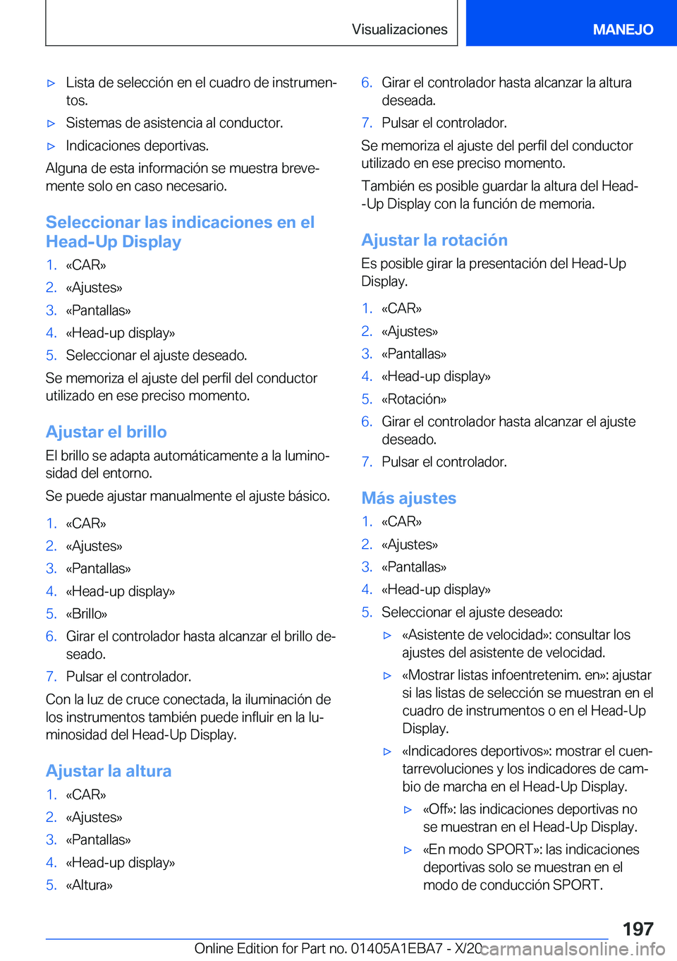 BMW 3 SERIES 2021  Manuales de Empleo (in Spanish) x�L�i�s�t�a��d�e��s�e�l�e�c�c�i�