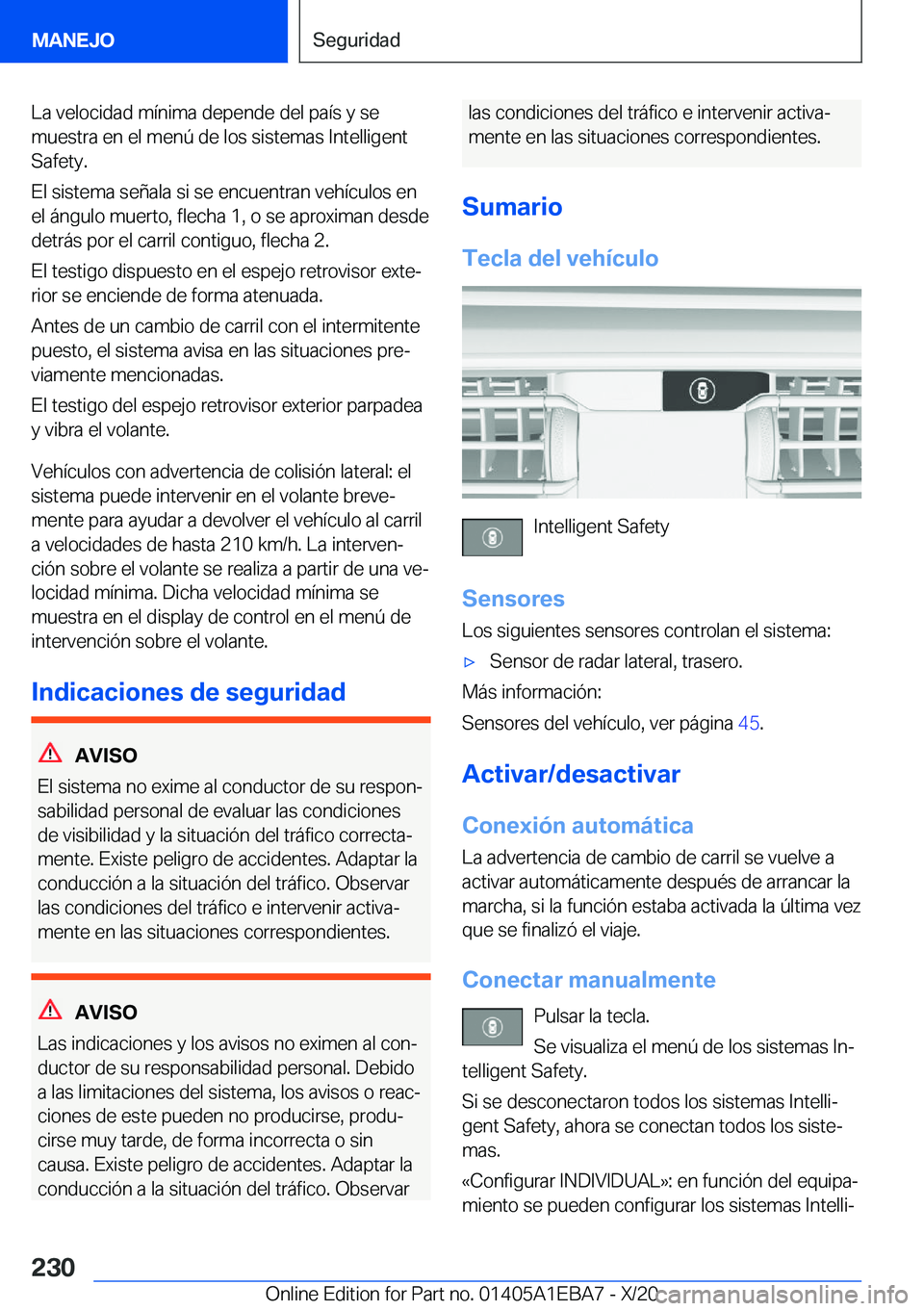 BMW 3 SERIES 2021  Manuales de Empleo (in Spanish) �L�a��v�e�l�o�c�i�d�a�d��m�