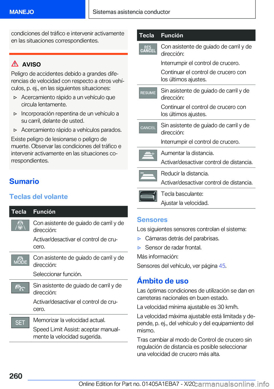 BMW 3 SERIES 2021  Manuales de Empleo (in Spanish) �c�o�n�d�i�c�i�o�n�e�s��d�e�l��t�r�