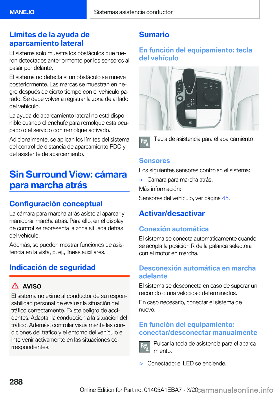 BMW 3 SERIES 2021  Manuales de Empleo (in Spanish) �L�
