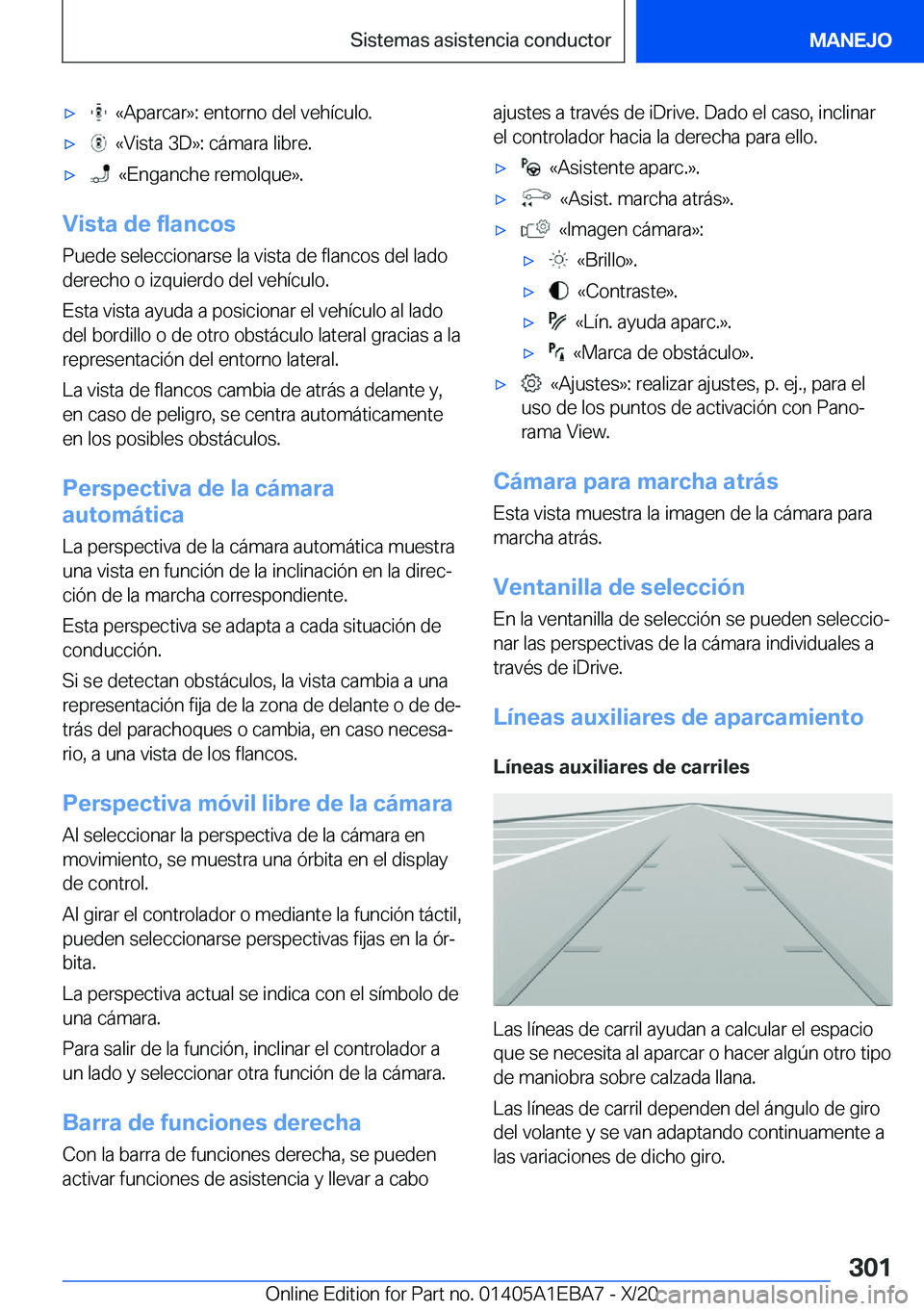 BMW 3 SERIES 2021  Manuales de Empleo (in Spanish) x���«�A�p�a�r�c�a�r�{�:��e�n�t�o�r�n�o��d�e�l��v�e�h�