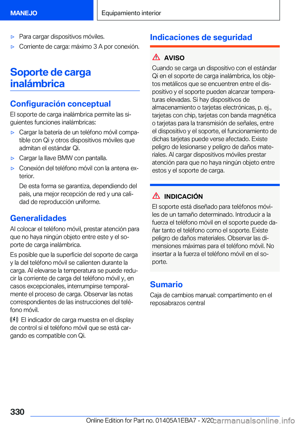 BMW 3 SERIES 2021  Manuales de Empleo (in Spanish) x�P�a�r�a��c�a�r�g�a�r��d�i�s�p�o�s�i�t�i�v�o�s��m�