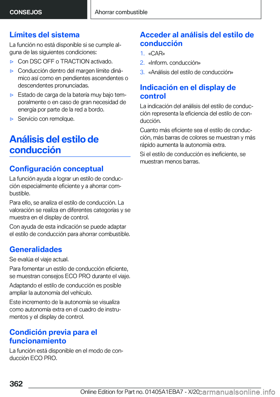BMW 3 SERIES 2021  Manuales de Empleo (in Spanish) �L�
