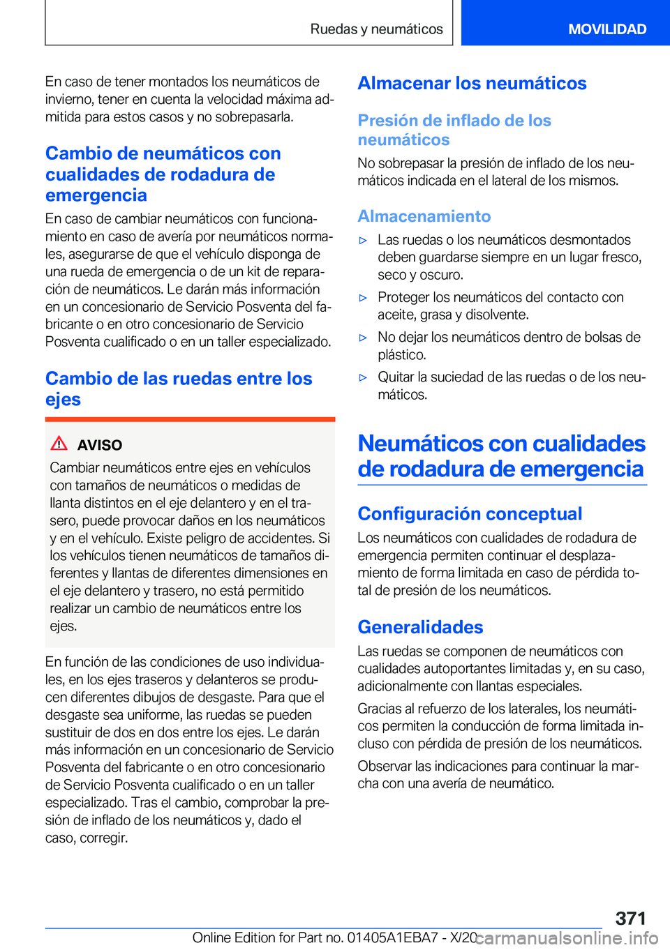 BMW 3 SERIES 2021  Manuales de Empleo (in Spanish) �E�n��c�a�s�o��d�e��t�e�n�e�r��m�o�n�t�a�d�o�s��l�o�s��n�e�u�m�