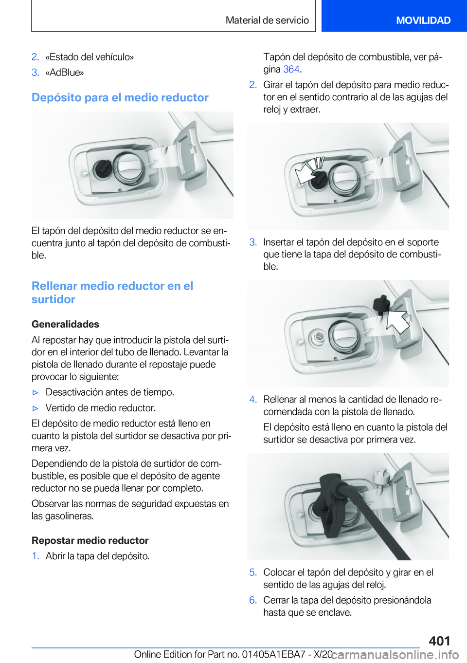 BMW 3 SERIES 2021  Manuales de Empleo (in Spanish) �2�.�«�E�s�t�a�d�o��d�e�l��v�e�h�